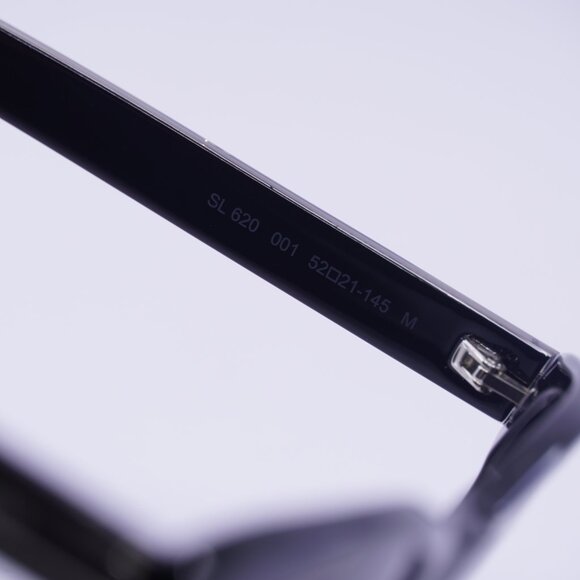 Saint Laurent SL620 001 Sunglasses Black Round Frame, Black Lenses - Picture 6 of 10